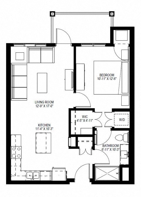 1 Bedroom Floor Plan